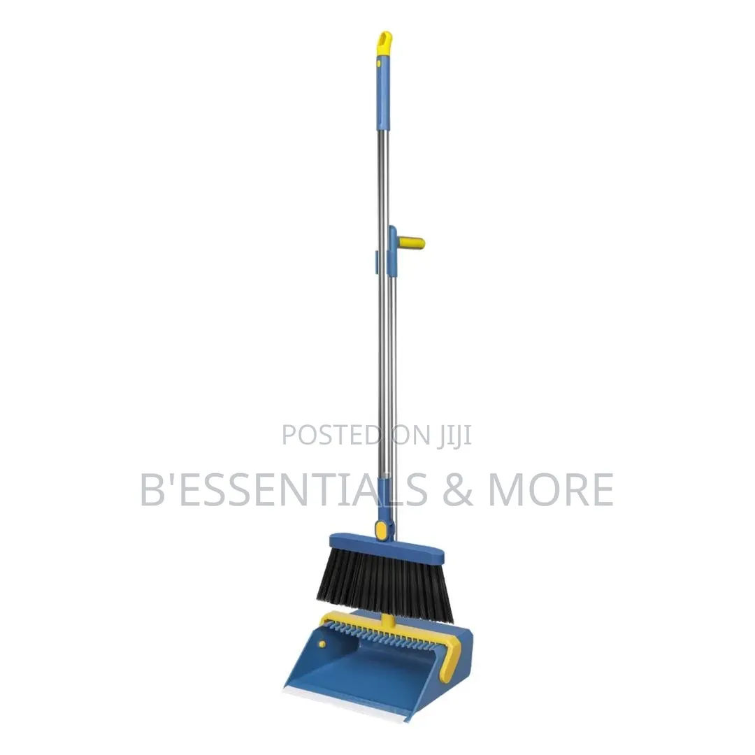 180° Foldable Long Broom and Dust Pan Set