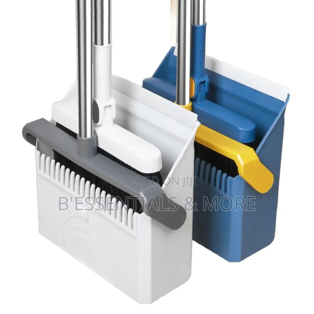 180° Foldable Long Broom and Dust Pan Set