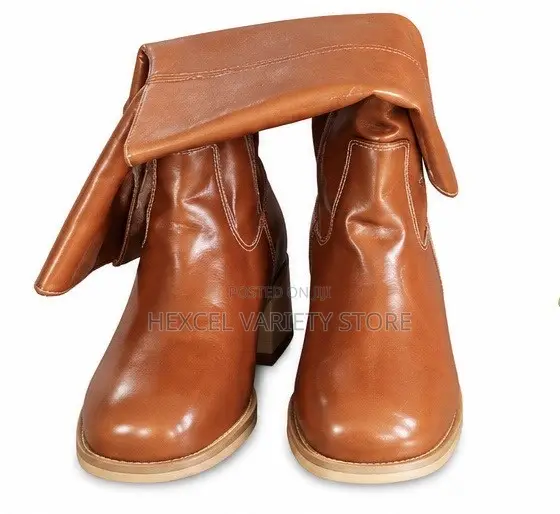 Ladies Luxury Mid-Calf Block Heel Boots