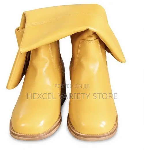 Ladies Luxury Mid-Calf Block Heel Boots