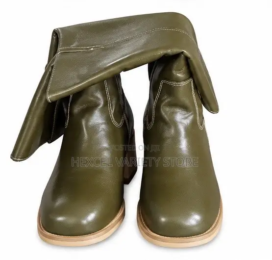 Ladies Luxury Mid-Calf Block Heel Boots