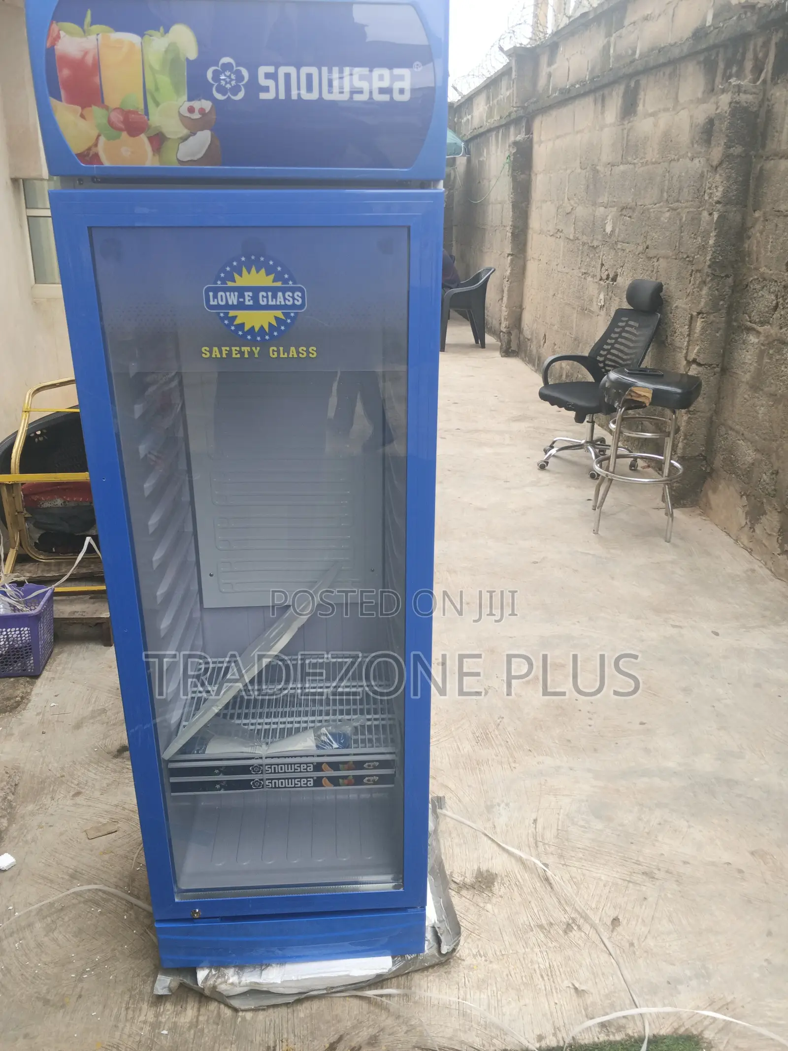 Blue Beverage Cooler for Shops