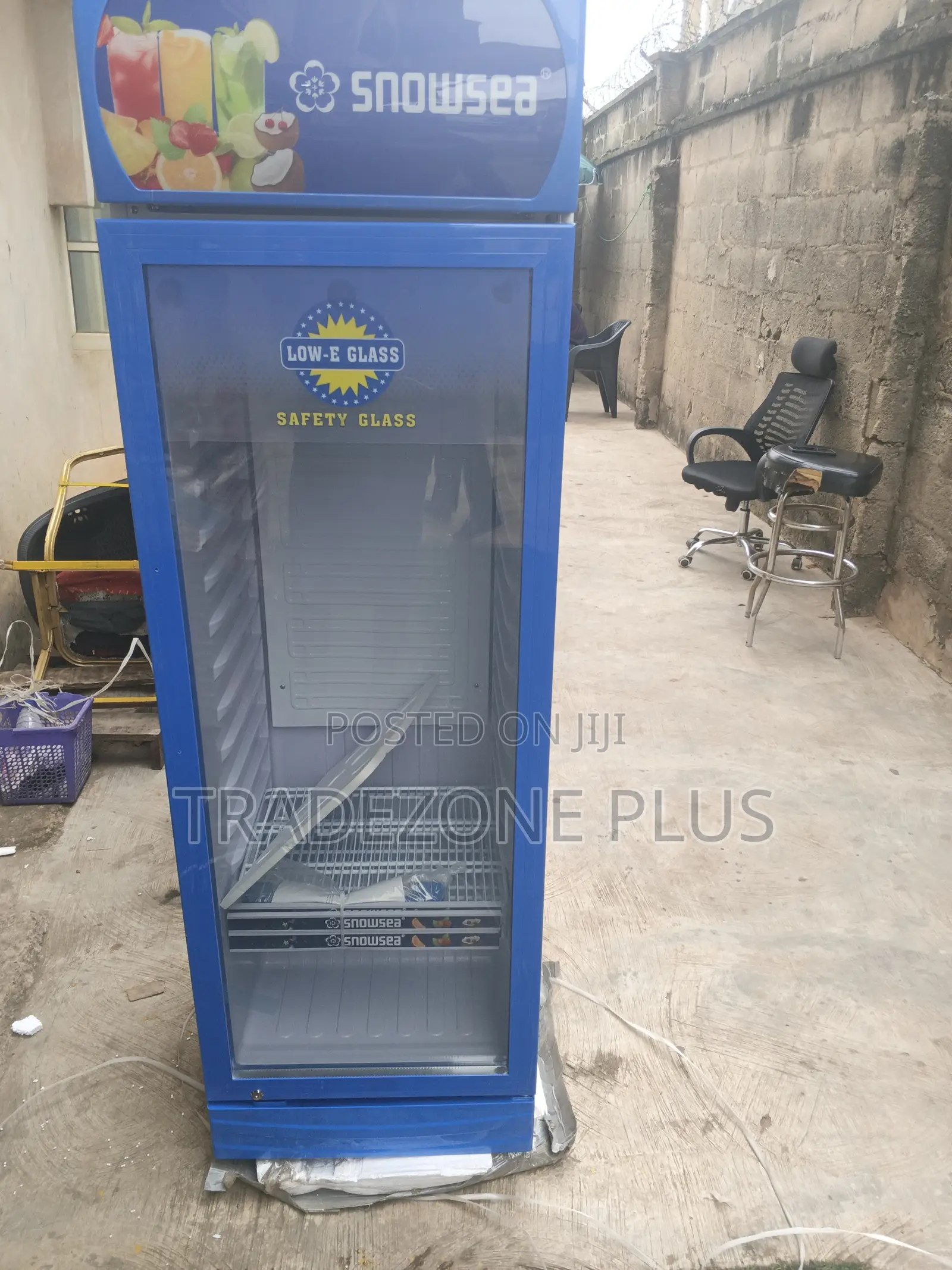 Blue Beverage Cooler for Shops