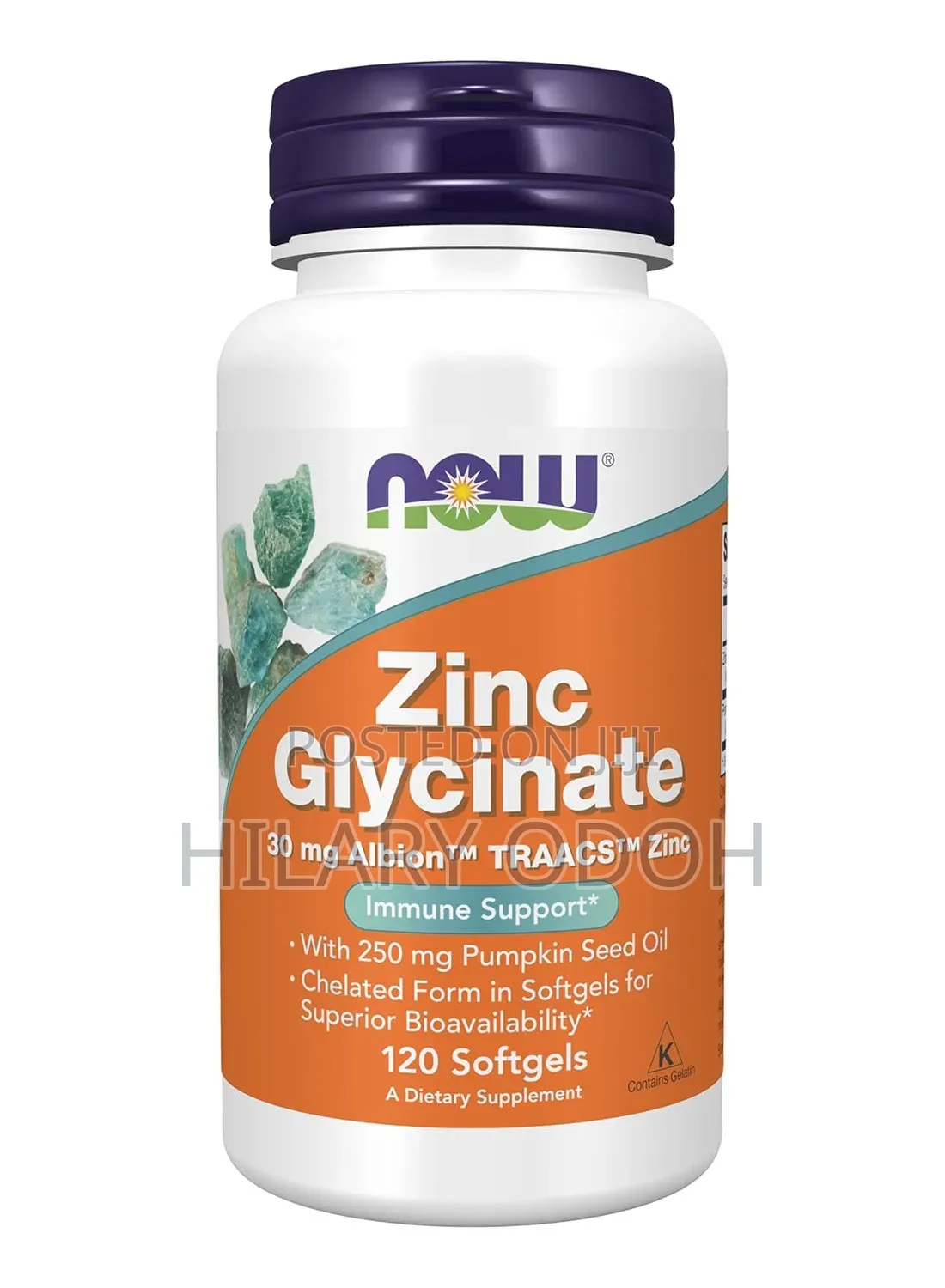 Zinc Glycinate 30mg, 120softgel