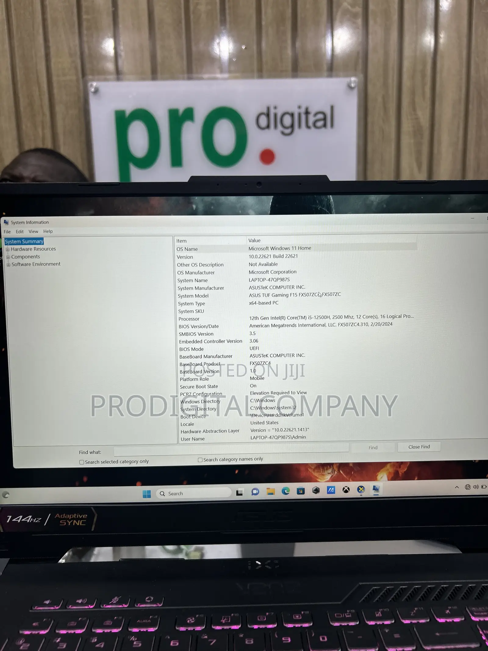 Laptop Asus TUF Gaming F15 16GB Intel Core i5 SSD 512GB