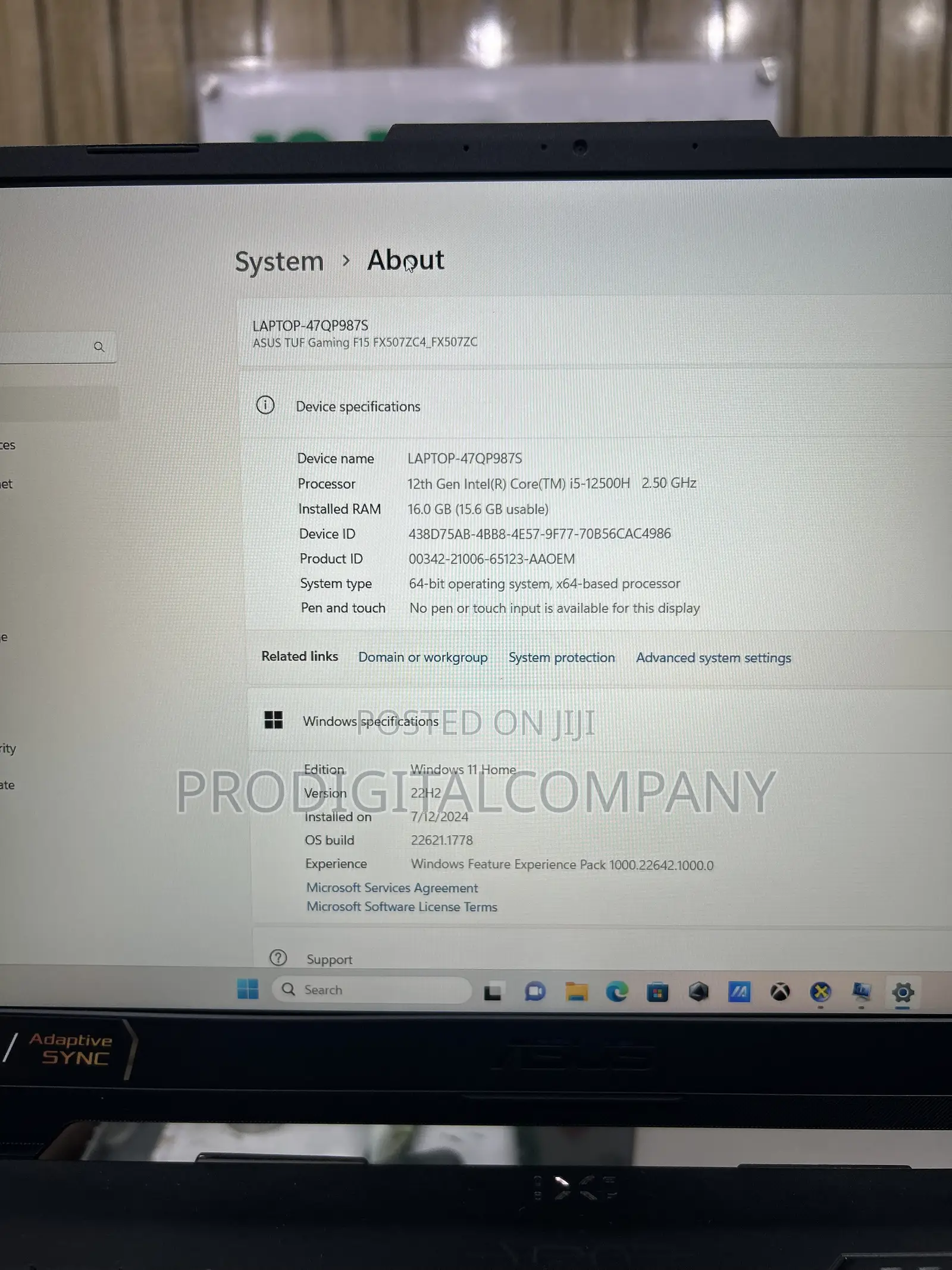 Laptop Asus TUF Gaming F15 16GB Intel Core i5 SSD 512GB