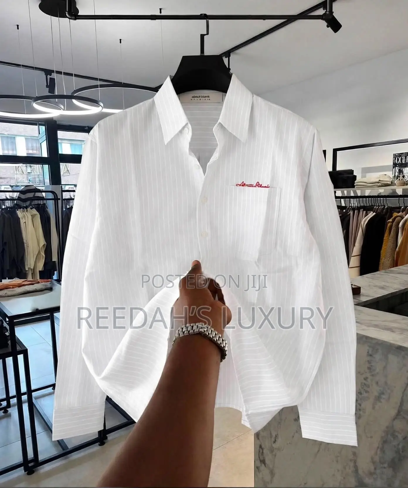 Men’s Stripped Button Down Shirt