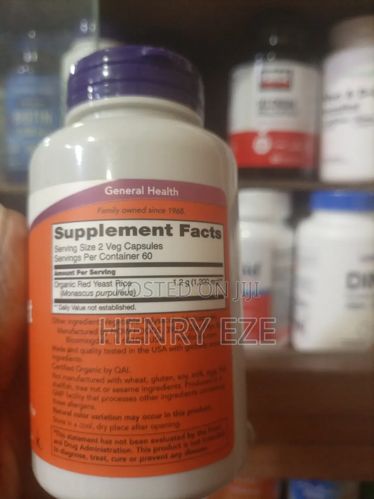 NOW Foods Red Yeast Rice 600mg – 120 Veg Capsules