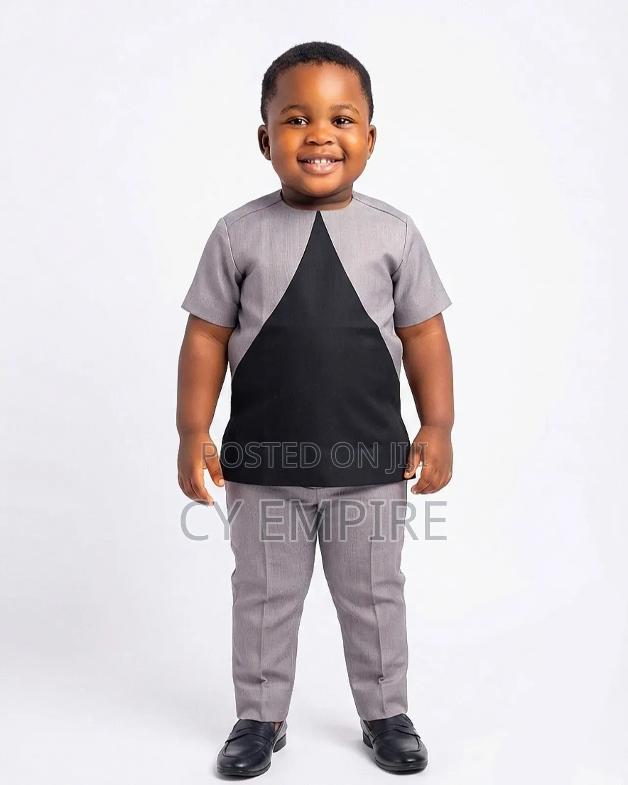 2T Boys Gray Black Senator Set