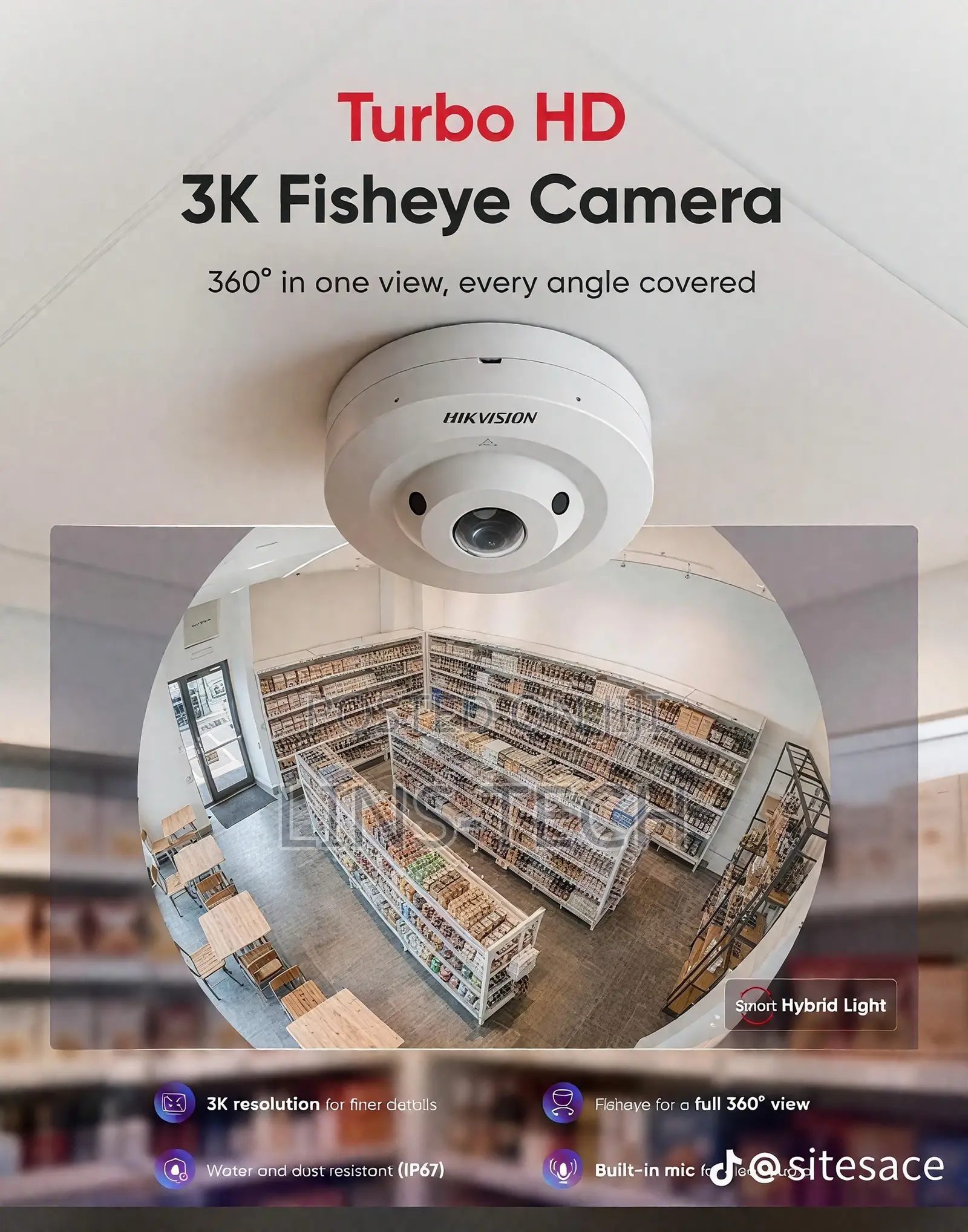 Hikvision Hybrid Light Fisheye Camera