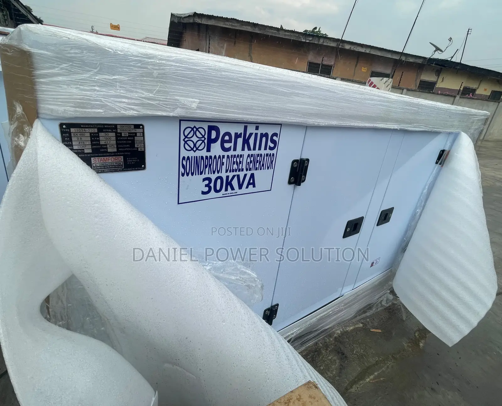 30kva Perkins Soundproof Diesel Generator 100% Copper Coil
