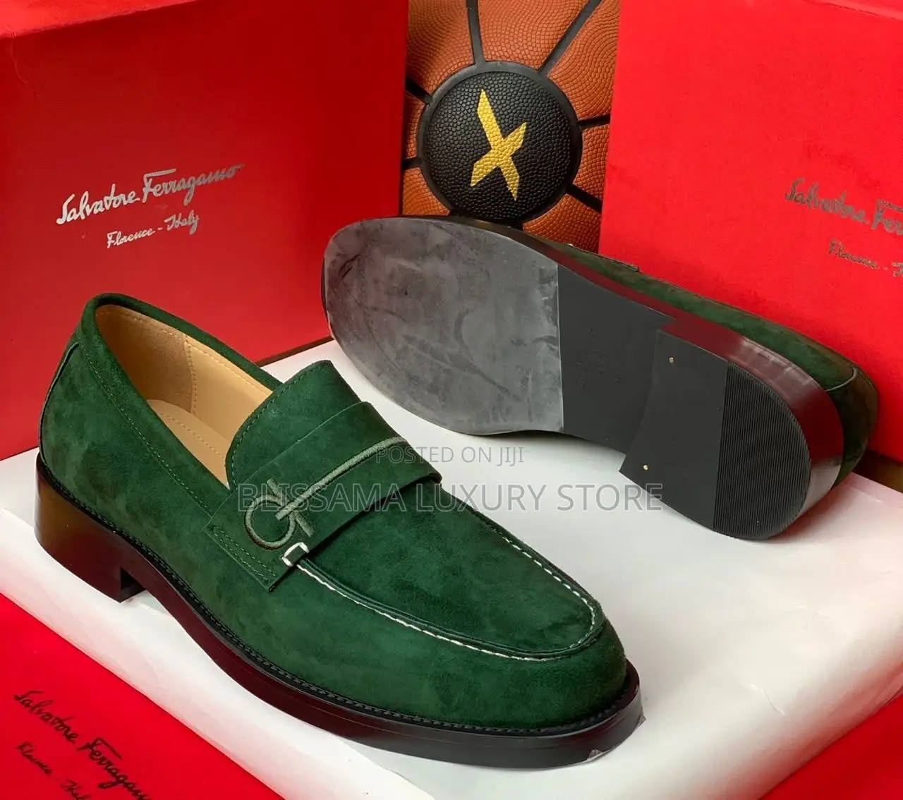 Salvatore Ferragamo Premium Luxury Men Suede Shoes–Durable/Comfortable