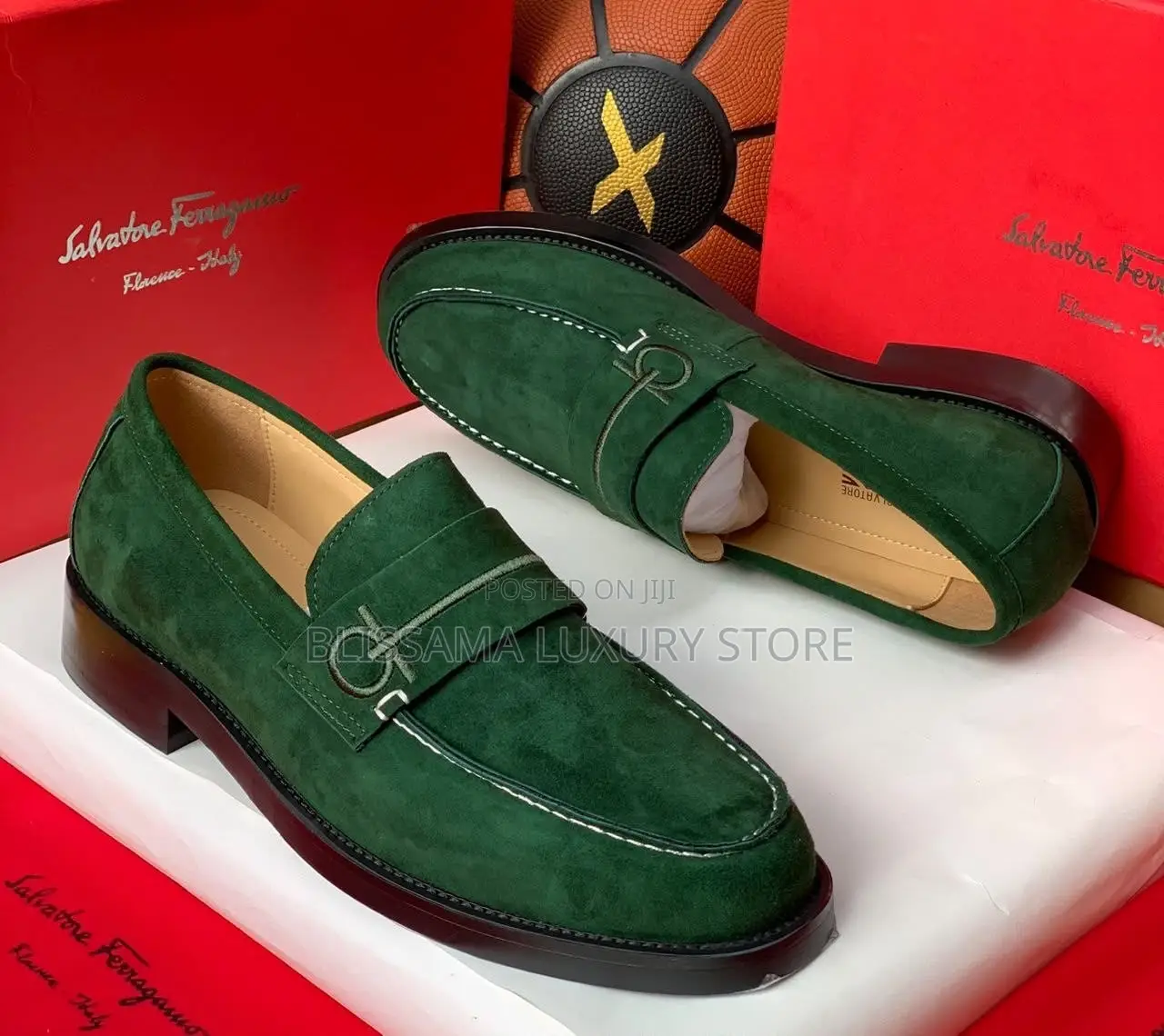 Salvatore Ferragamo Premium Luxury Men Suede Shoes–Durable/Comfortable