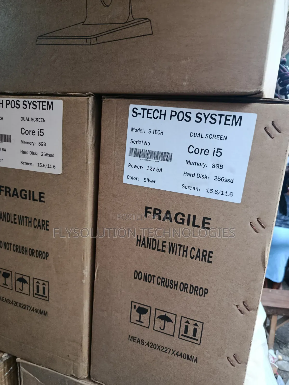 8GB 256GB S-Tech Dual-Screen Touch POS (Point of Sale) System