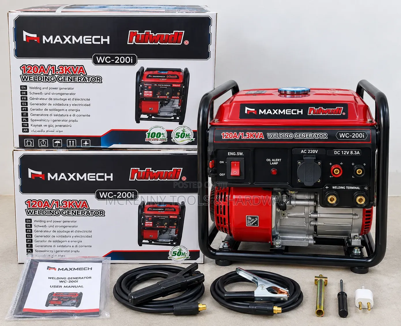 MAXMECH WC-200i 120a/1.3kva Welding Generator – Brand New
