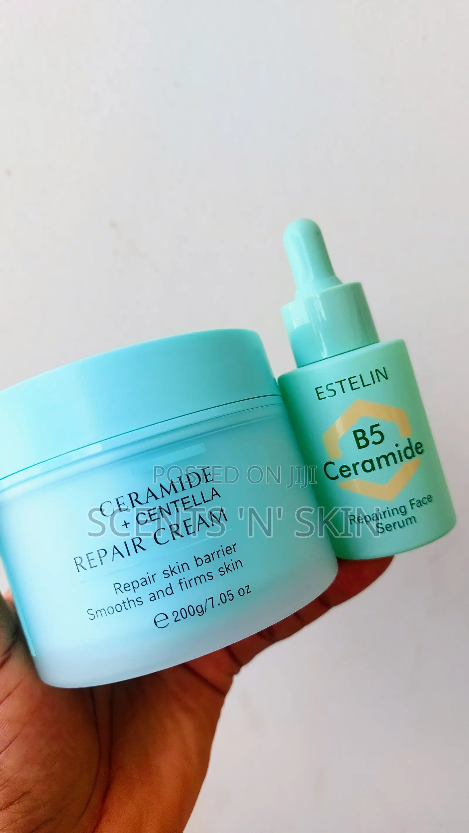 ESTELIN B5 Ceramide Centella Repair Cream and Serum Set