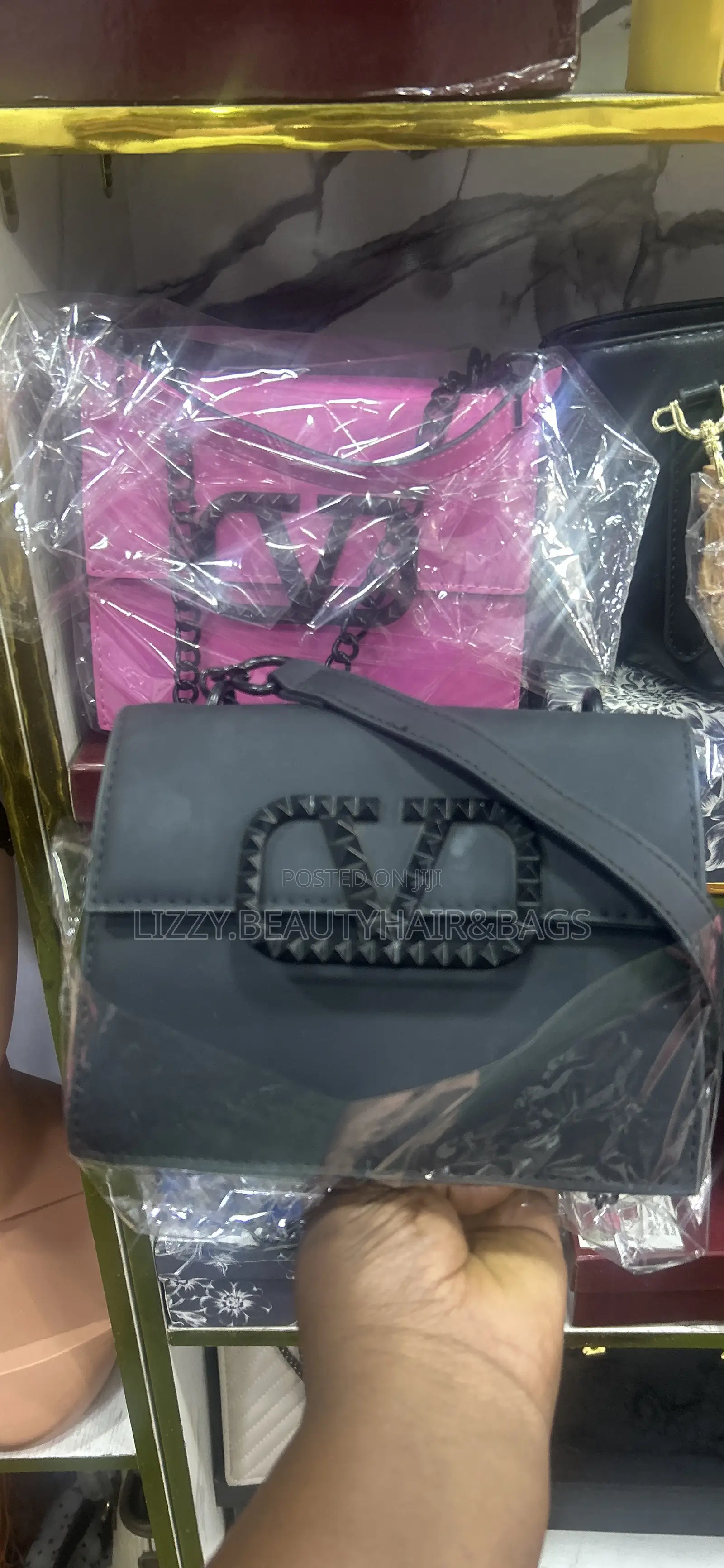 Valentino Black Handchaine Bag