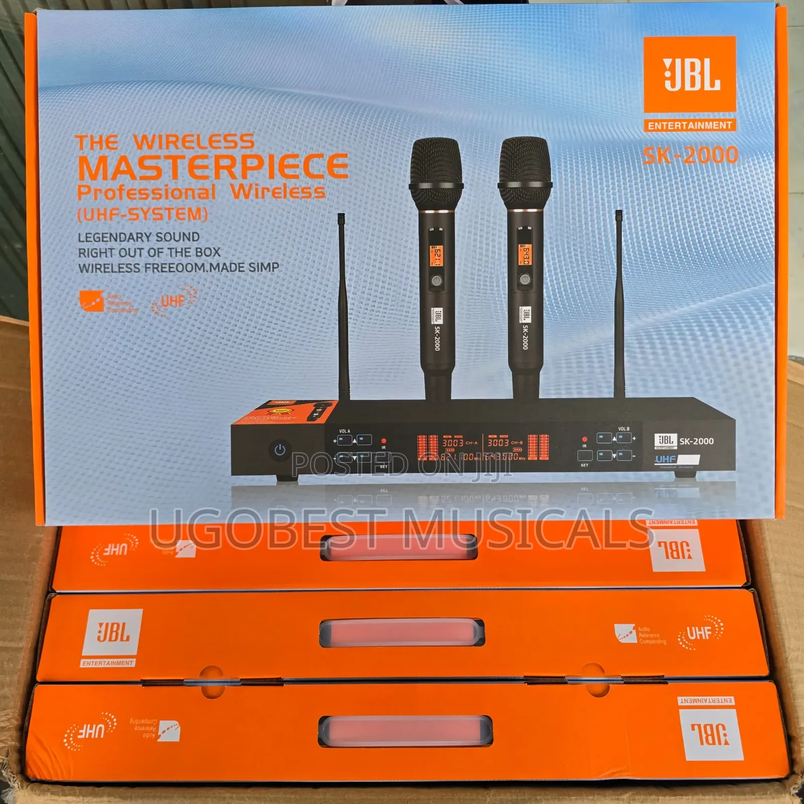 JBL SK-2000 Professional Dual-Channel UHF Wireless Microphone System