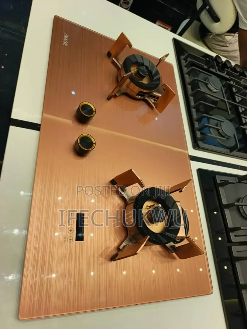 Original IMAGE Built-in Premium Luxury Flips Up 2 Burners Gas Cooker