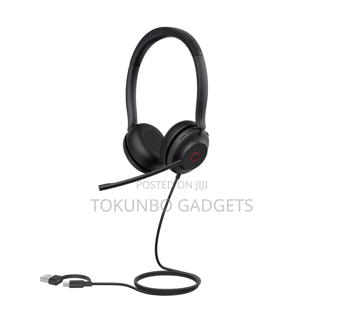 Yealink UH35 Binaural USBA/C Headset, Optimized for Teams