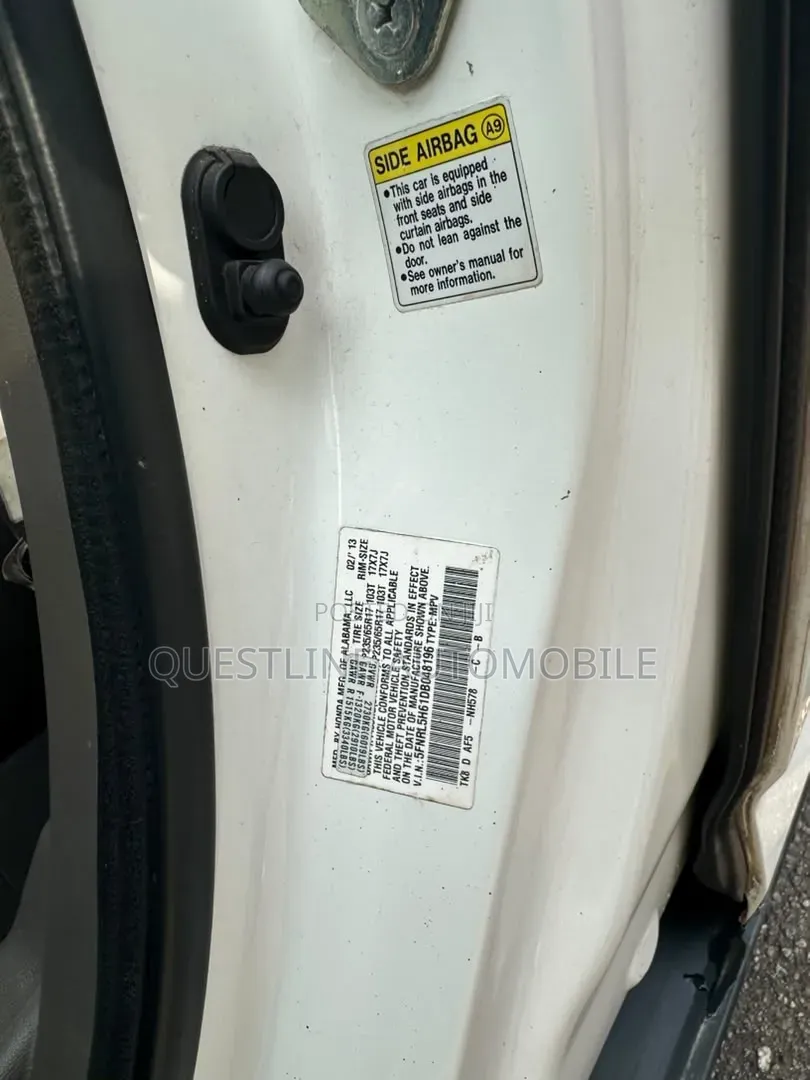 Honda Odyssey Touring 2013 White