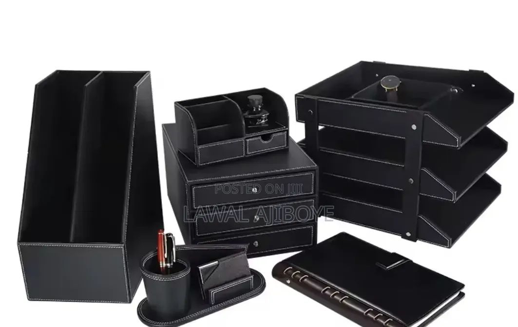 Office Supplies Desktop Storage Multifunction Business Leather Desk