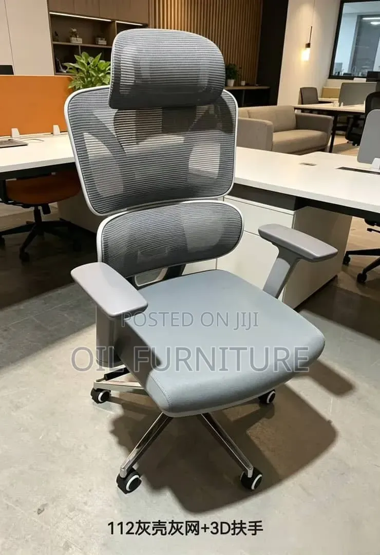 High Back Ergonomic Mesh Office Chair With Adjustable Headrest
