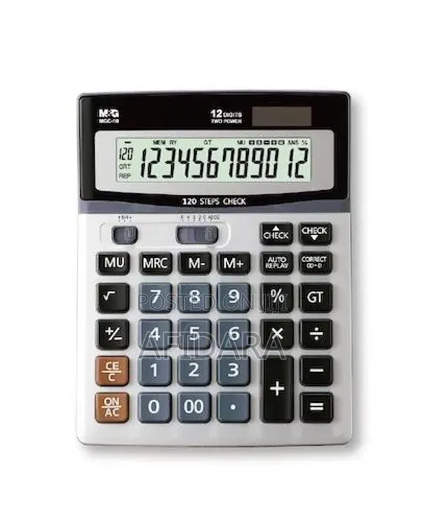 M G¬†120 Steps Check Correct Calculator 12 Digits Two Way Power