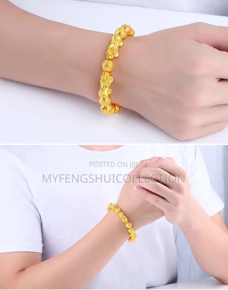 Fortified Fengshui Golden Double Pixiu Wealth Bracelet