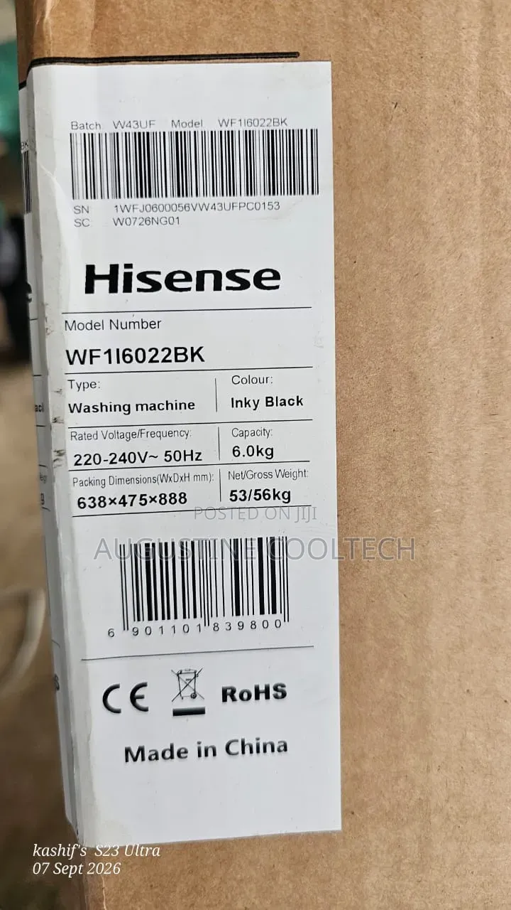 Brand New Hisense Automatic Washing Machine 6kg