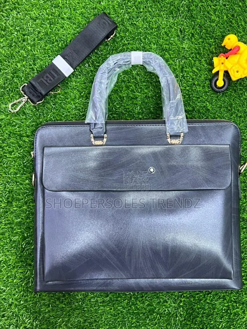 Mont Blanc Leather Laptop Bag