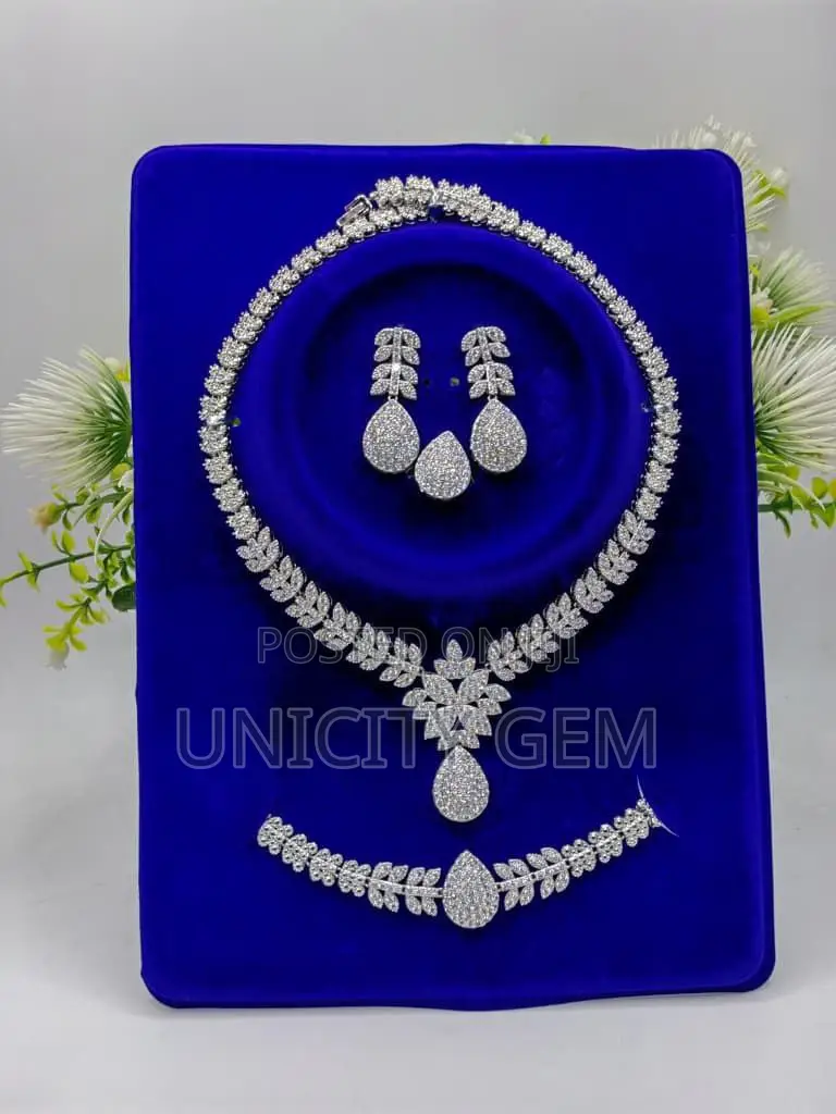 Luxury Zirconia Jewelry Set | Necklace, Earrings Bracelet