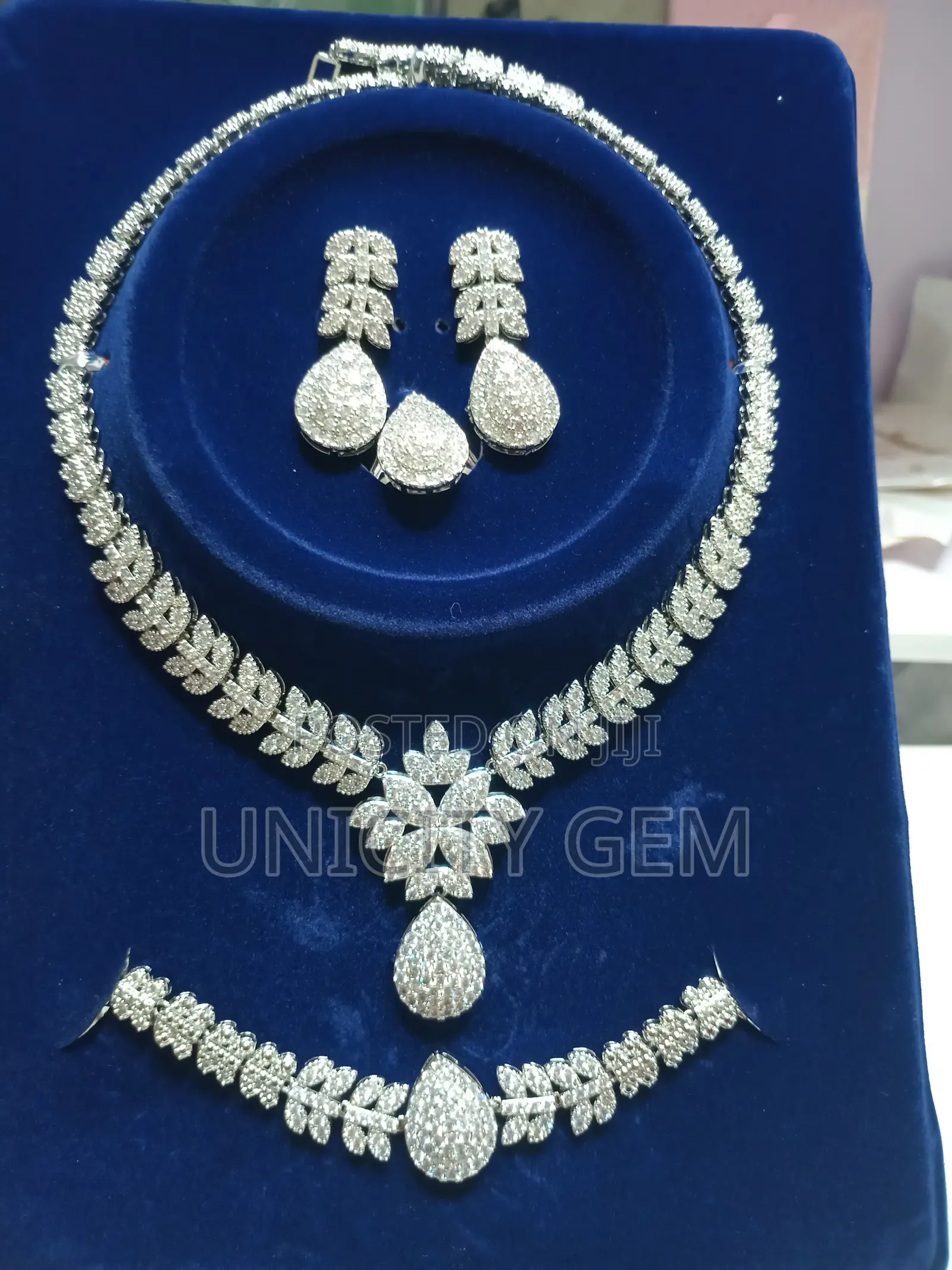 Luxury Zirconia Jewelry Set | Necklace, Earrings Bracelet