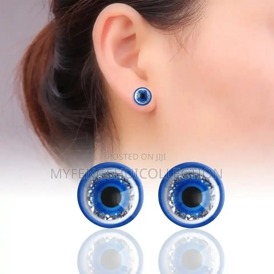 Fortified Blue Eye Earring for Protection and Goodluck