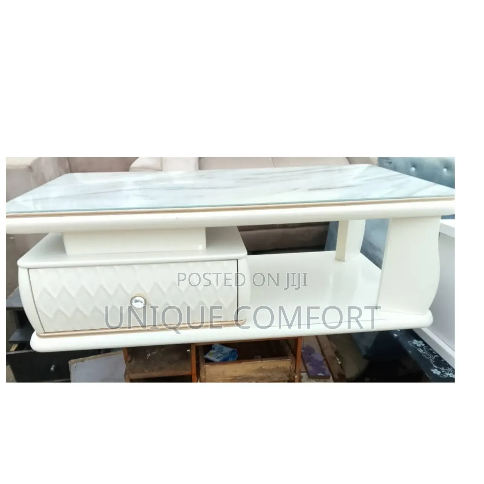 Imported Executive Marble Glass Center Table