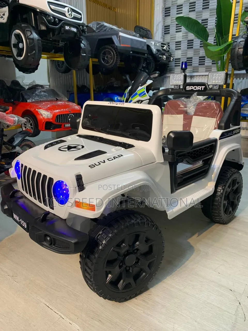 White Jeep Wrangler Electric Children Car for Age 1-7