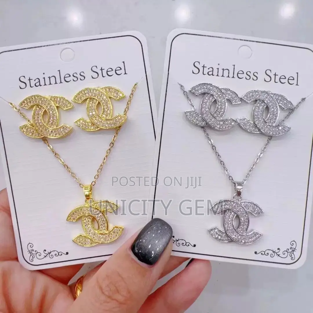 Stainless Steel Necklace Earrings