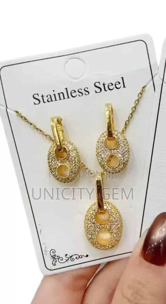 Stainless Steel Necklace Earrings