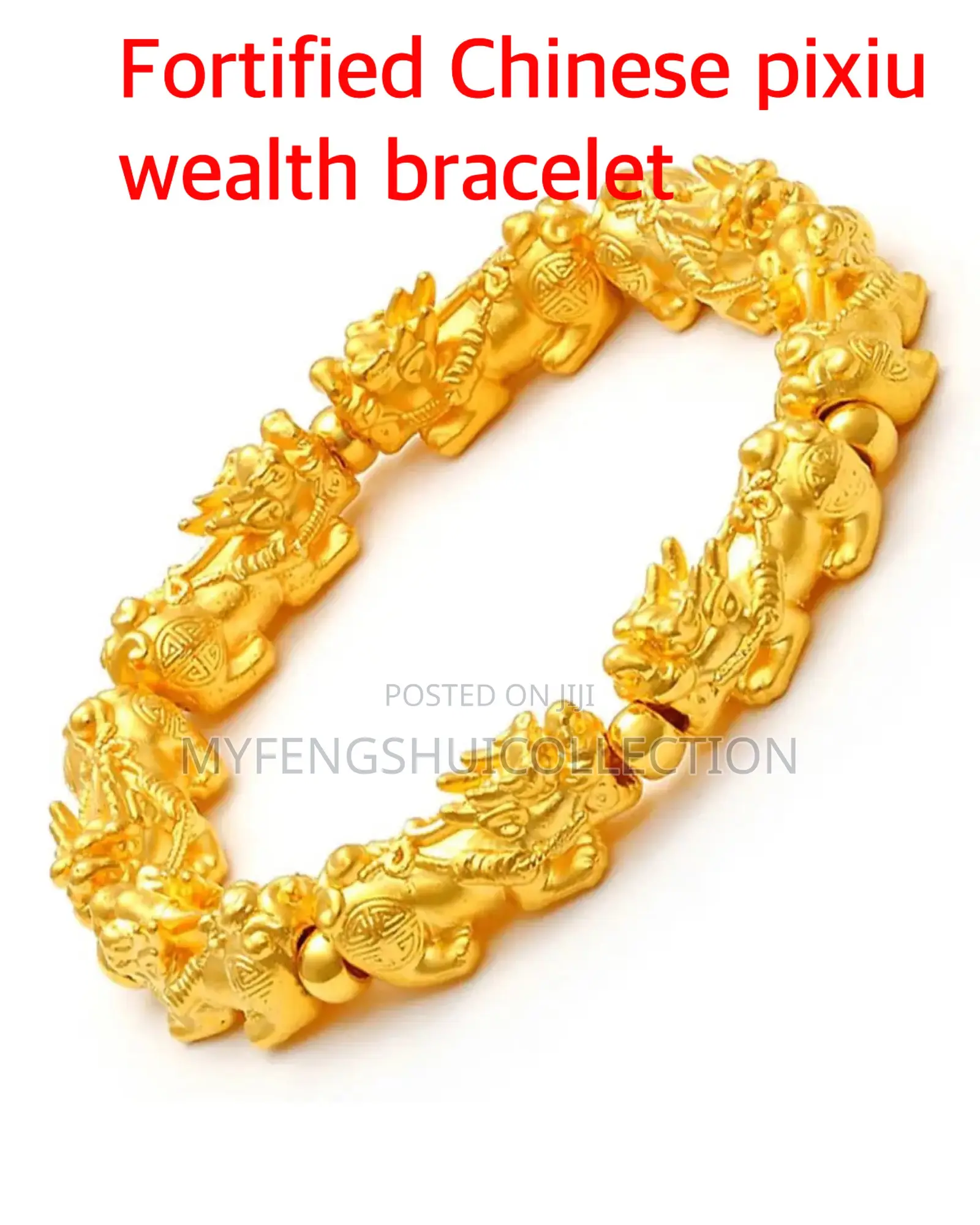 Fortified Golden Pixiu Wealth Bracelet for Wealth