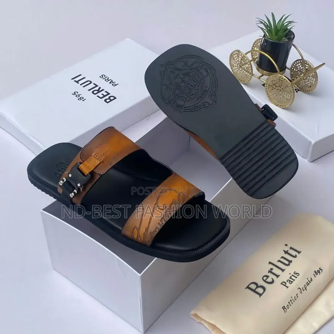 Pure Leather Berluti Slippers