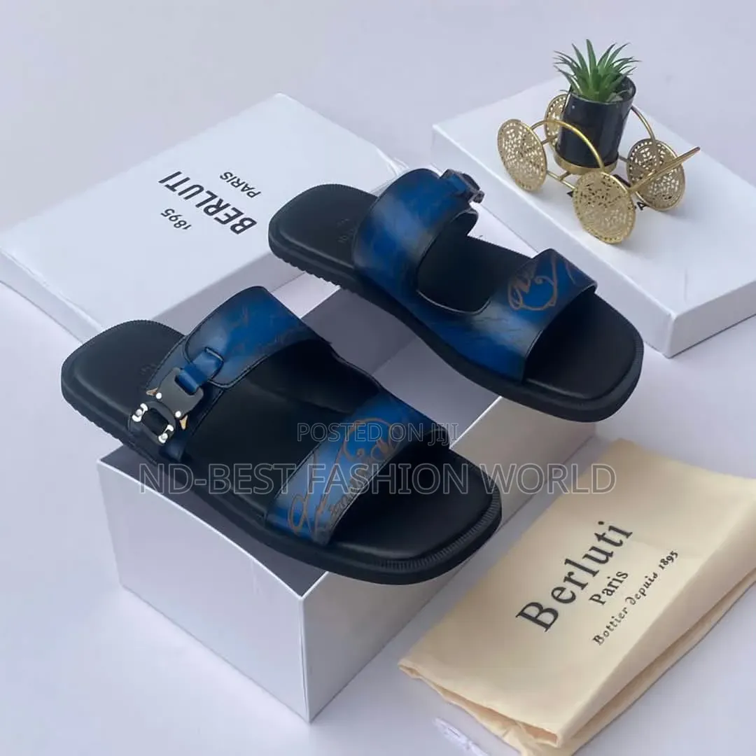 Pure Leather Berluti Slippers