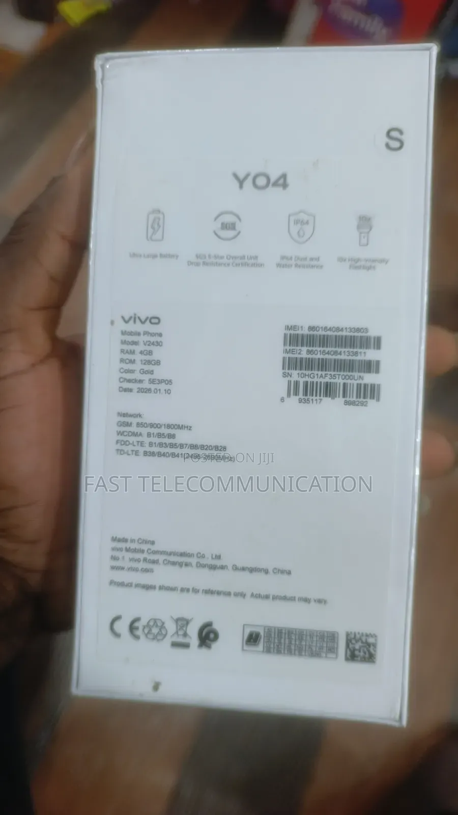 New Vivo Y04 128 GB Gold