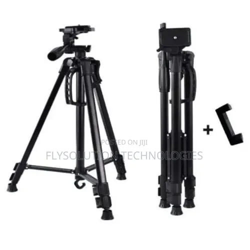 3366 Tripod for Camera and Phone With Phone Holder- Black