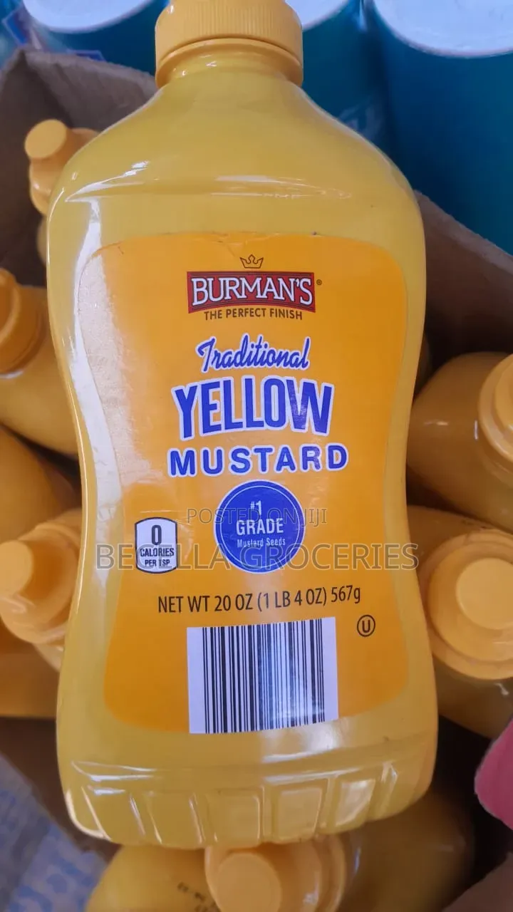 Burman's Traditional Yellow Mustard 12×567g