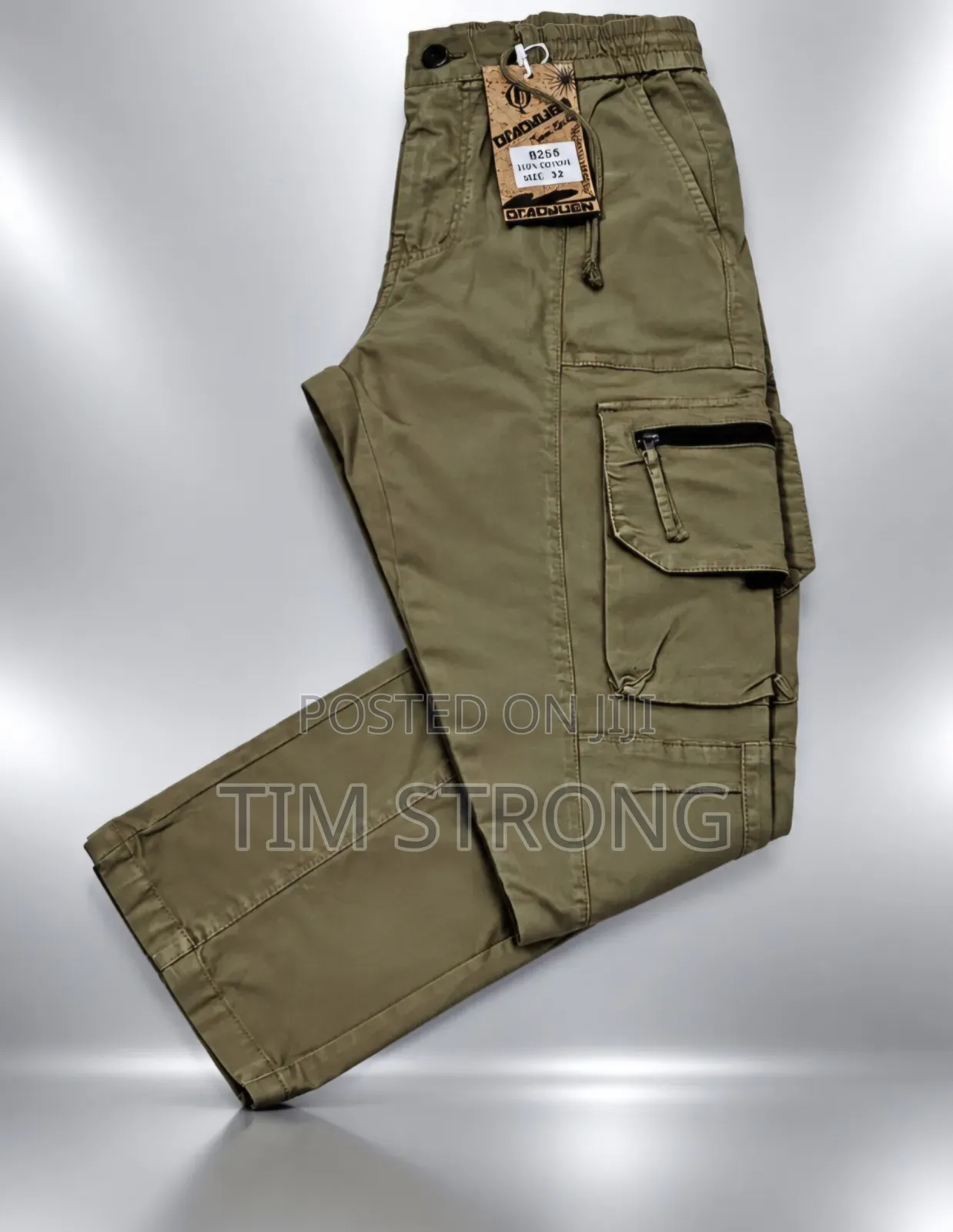 Men’s Khaki Cargo Jogger Trousers – Stylish, Durable Functional