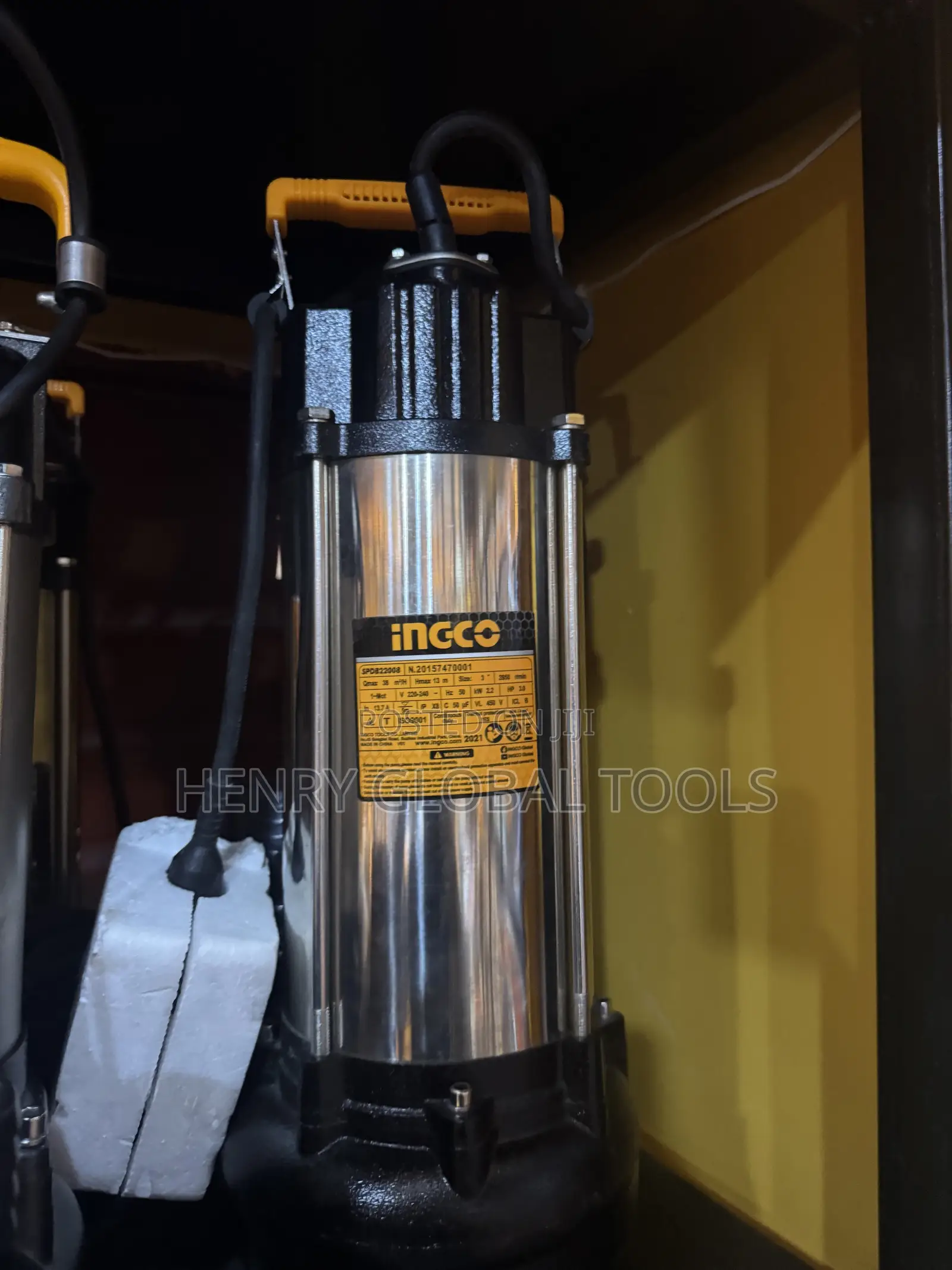 INGCO 3HP Submersible Water Pump 3-Inch – 38m3/H