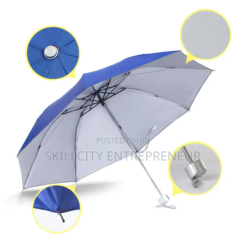 Silver Pocket Umbrella