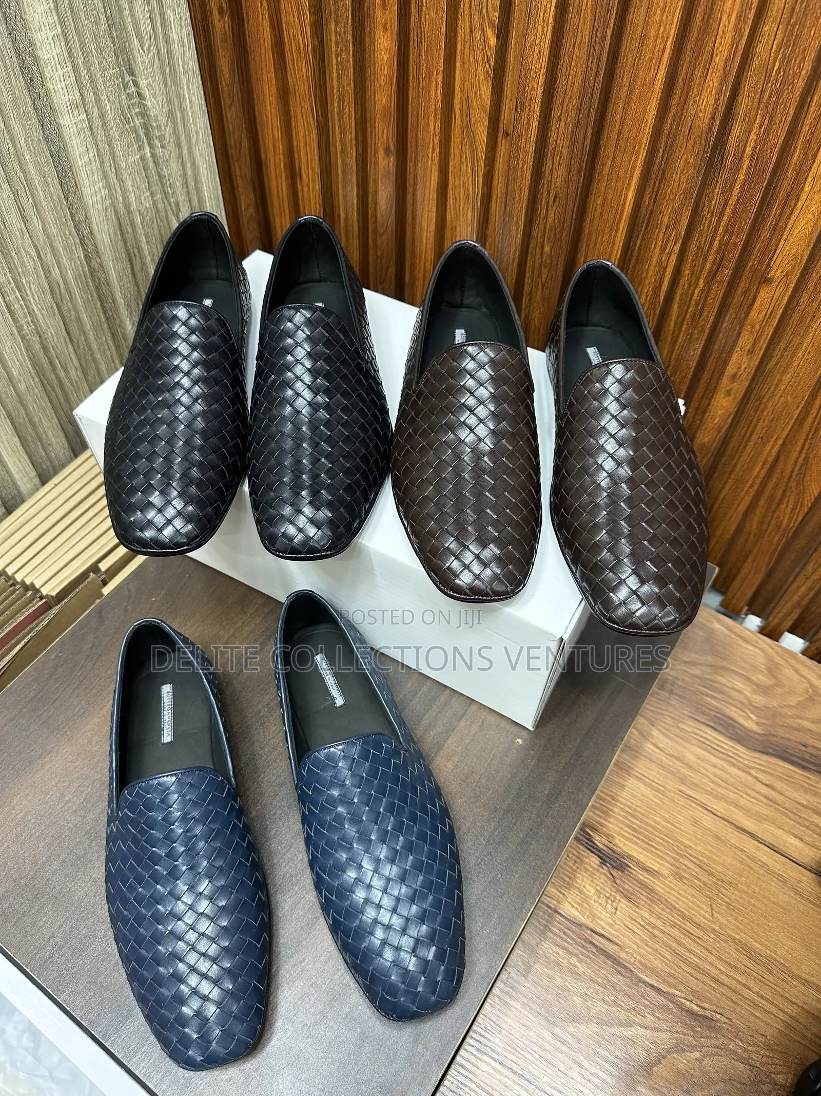 Bottega Veneta–style Intrecciato Woven Loafers