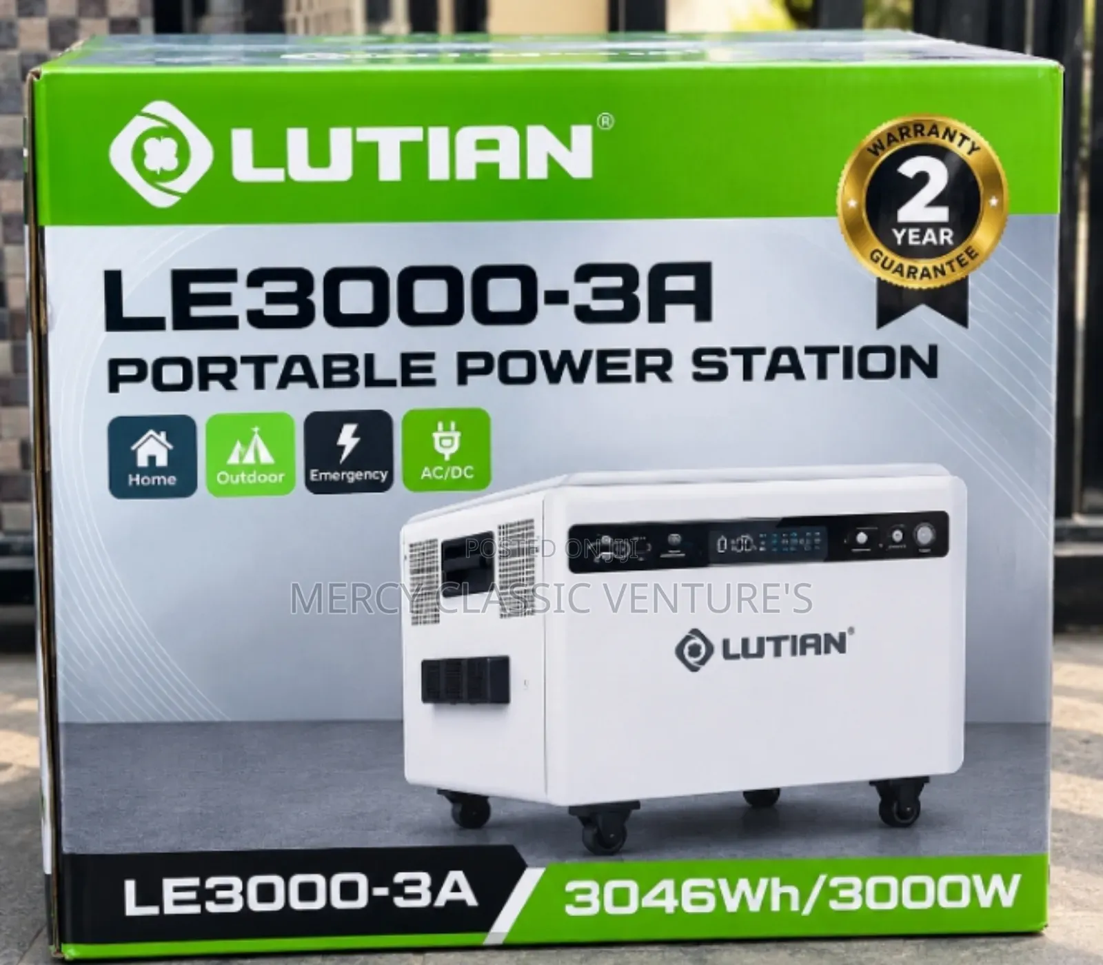 LUTIAN LE3000-3A All-in-One Portable Power Station – 3000W / 3046Wh