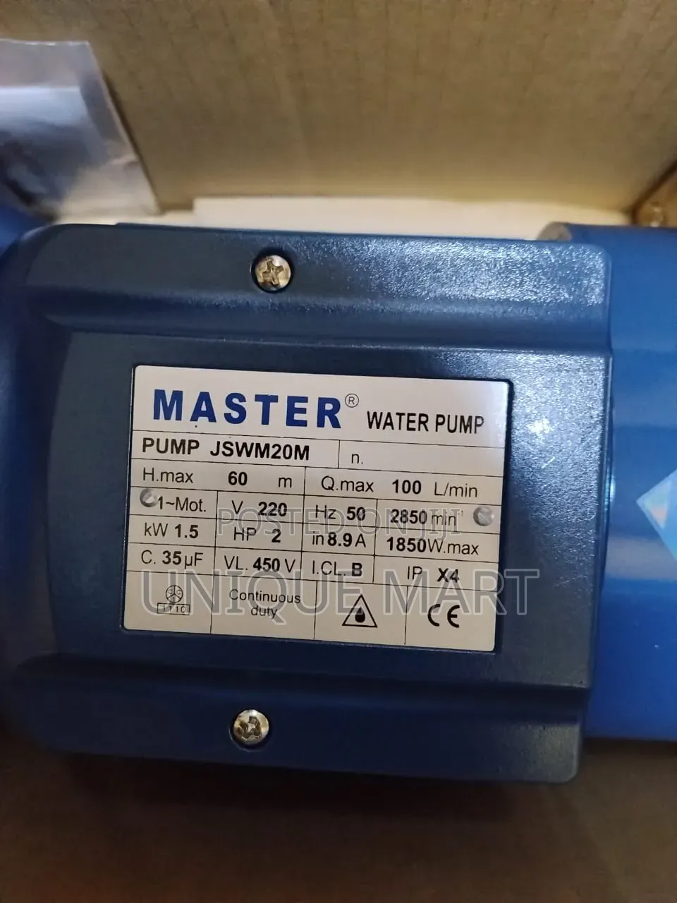 2HP LongHead Suction/Discharge Water Pump.100% Copper Coil